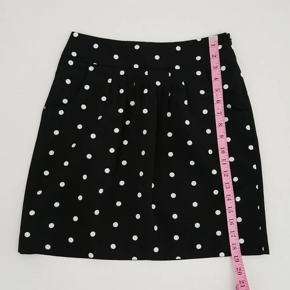 Worthington petite black polka dot skirt, size 4P - Picture 2 of 12